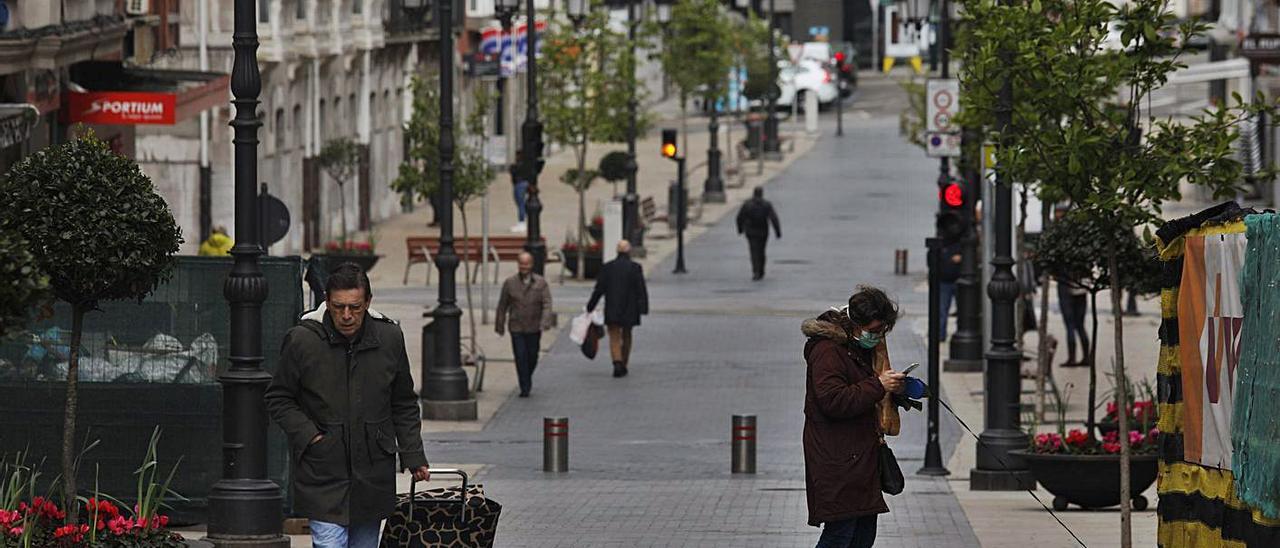 La calle La Cámara, tras el final del confinamiento domiciliario de hace un año.