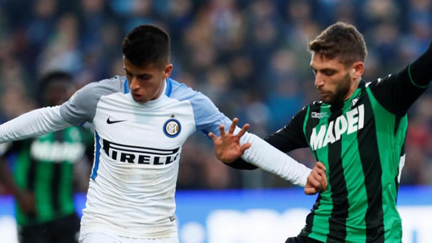 Cancelo en el partido ante el Sassuolo.