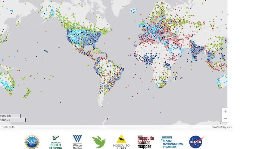 Distribución de mosquitos rastreados con la nueva herramienta