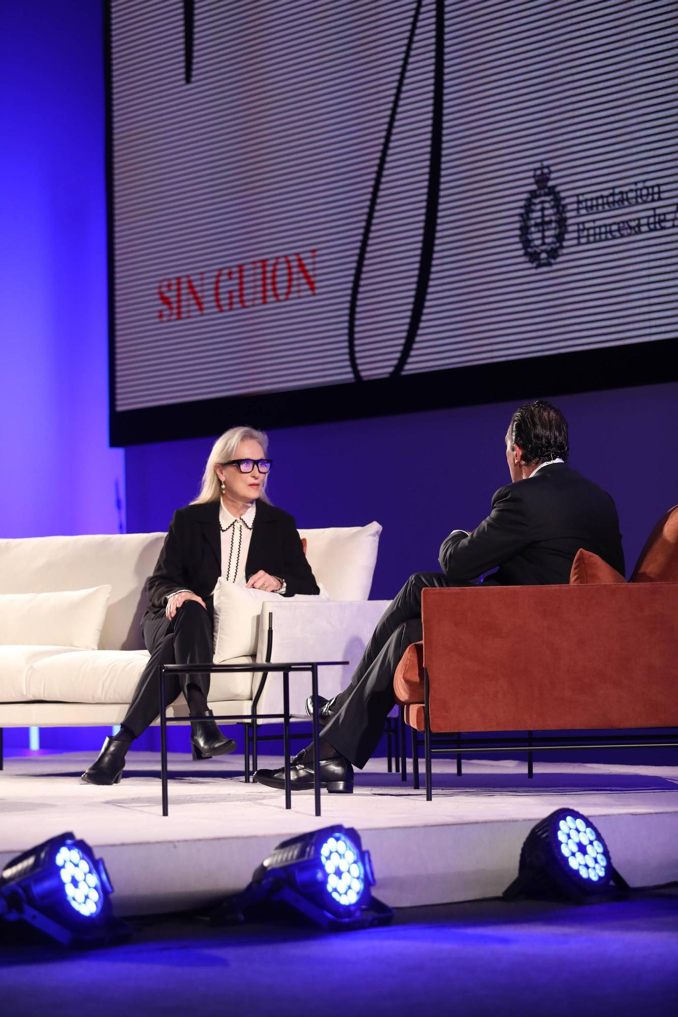 Encuentro entre Meryl Streep y Antonio Banderas en el Palacio de Congresos de Oviedo