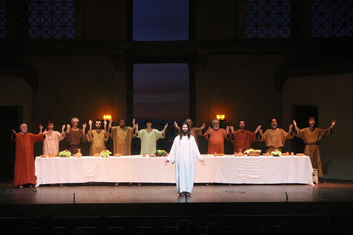 L'escena del Sant Sopar, amb Jesús i els seus deixebles