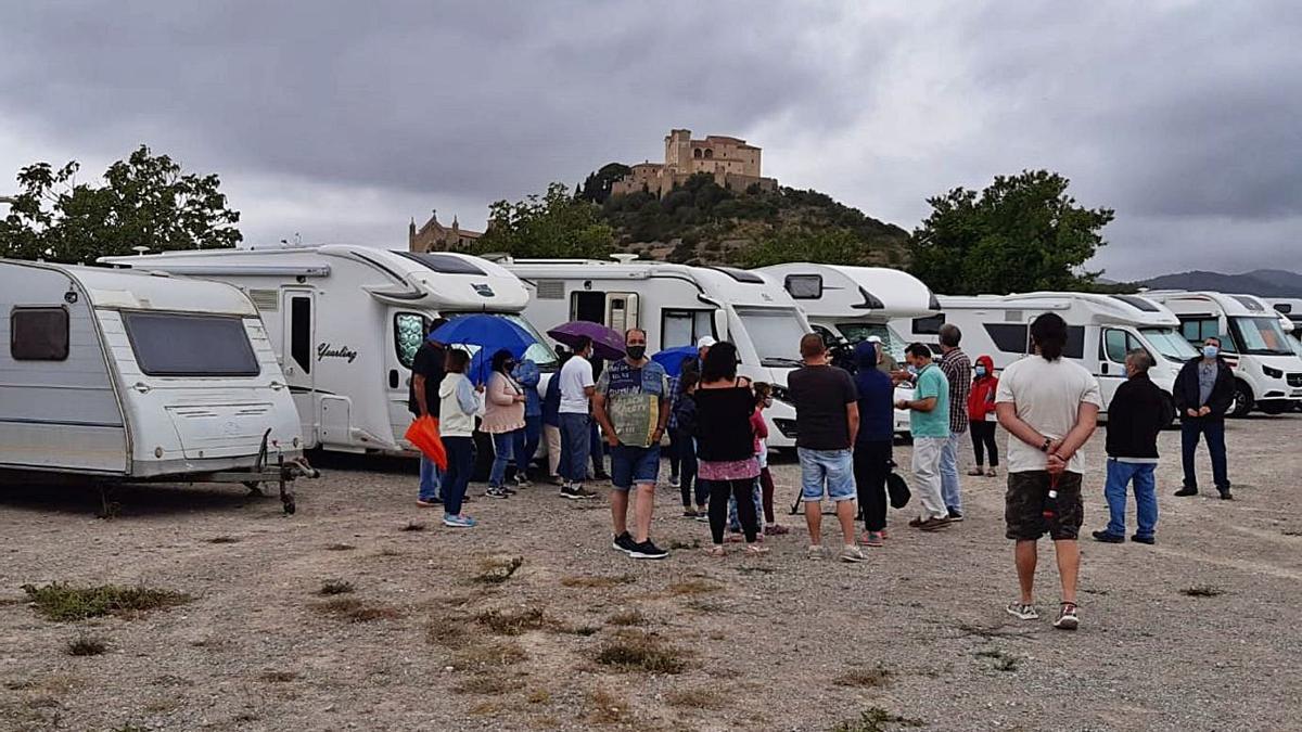 Todo un conjunto de caravanas durante el fin de semana que pasaron en Artà. | B.C.