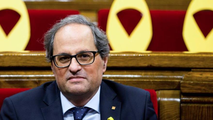 Torra, este miércoles en el Parlament de Cataluña.