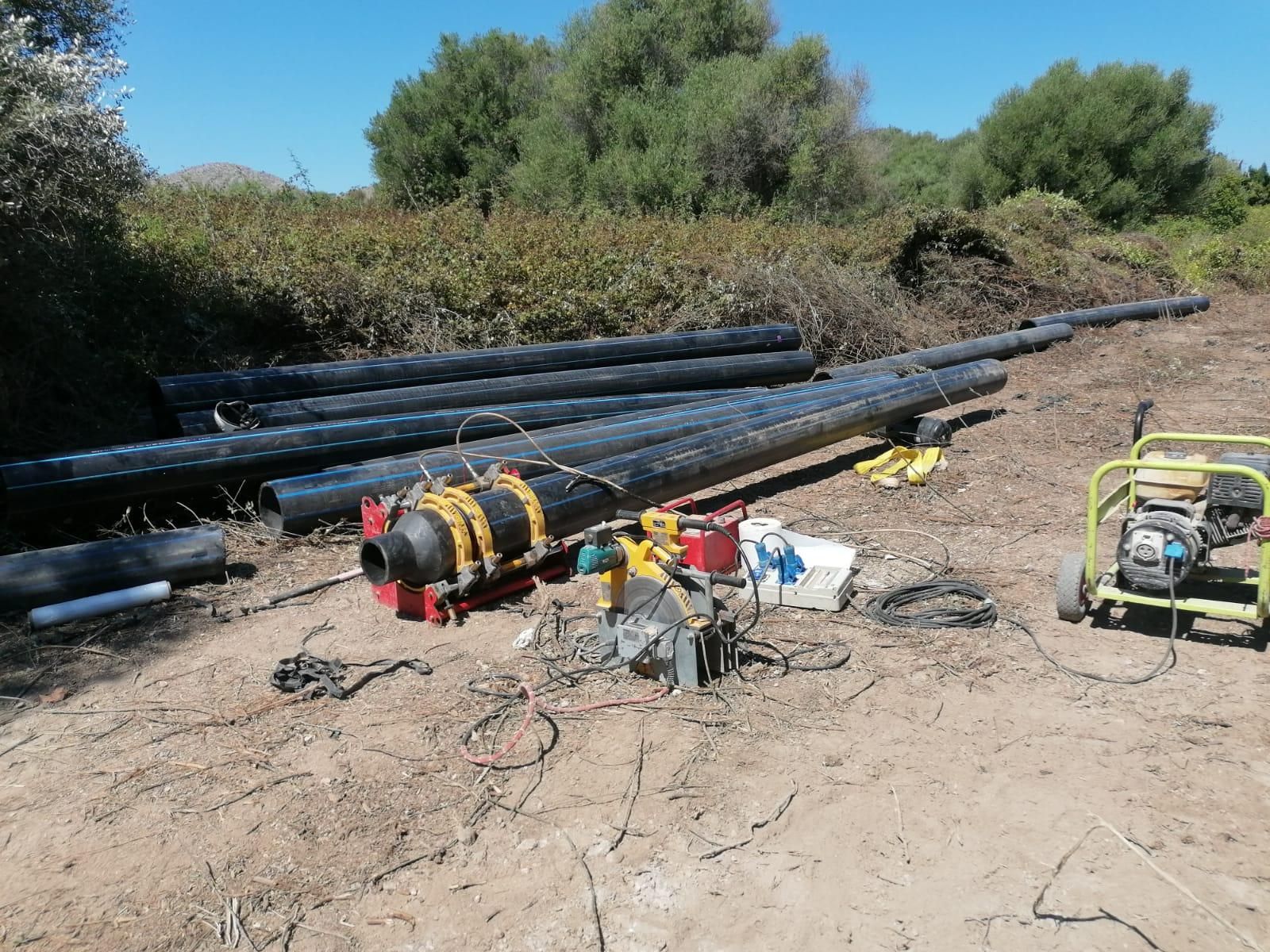 FOTOS | Las obras de la reparación de la avería en Pollença, en imágenes