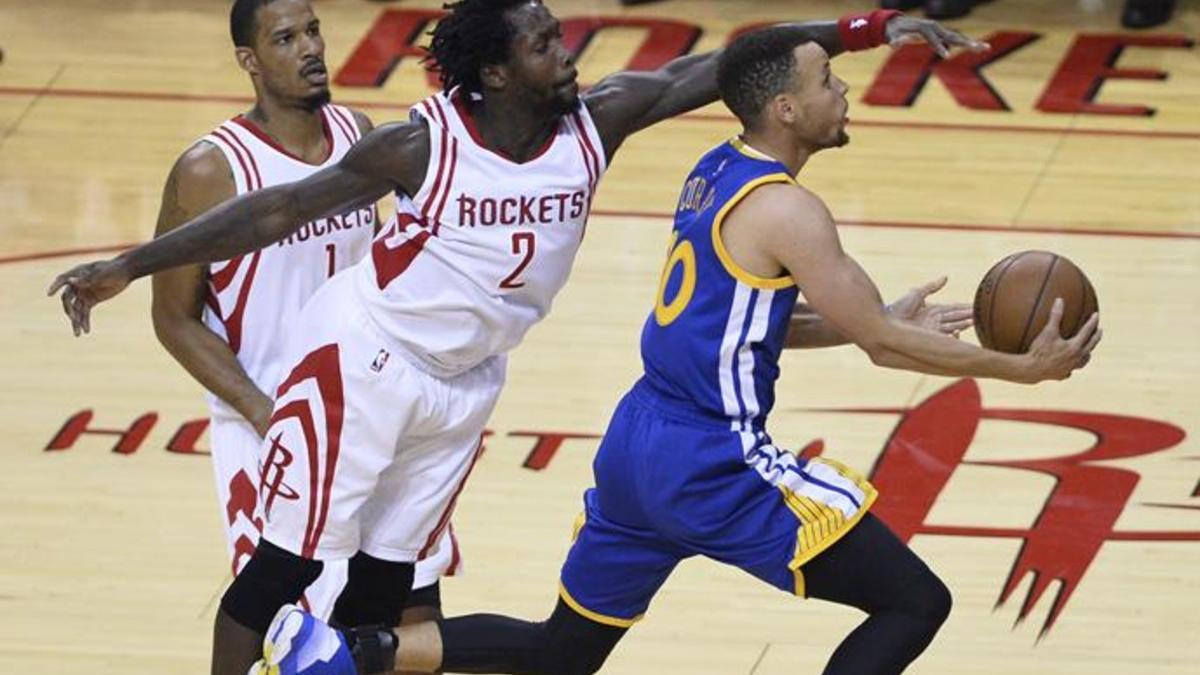 Stephen Curry, este domingo antes de sufrir un esguince de rodilla ante los Rockets