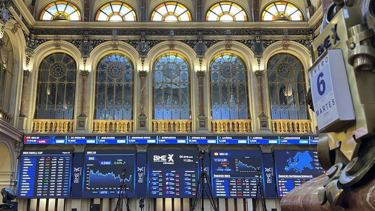 El IBEX 35 pierde un 0,29 % y el nivel de los 17.600 puntos lastrado por la banca