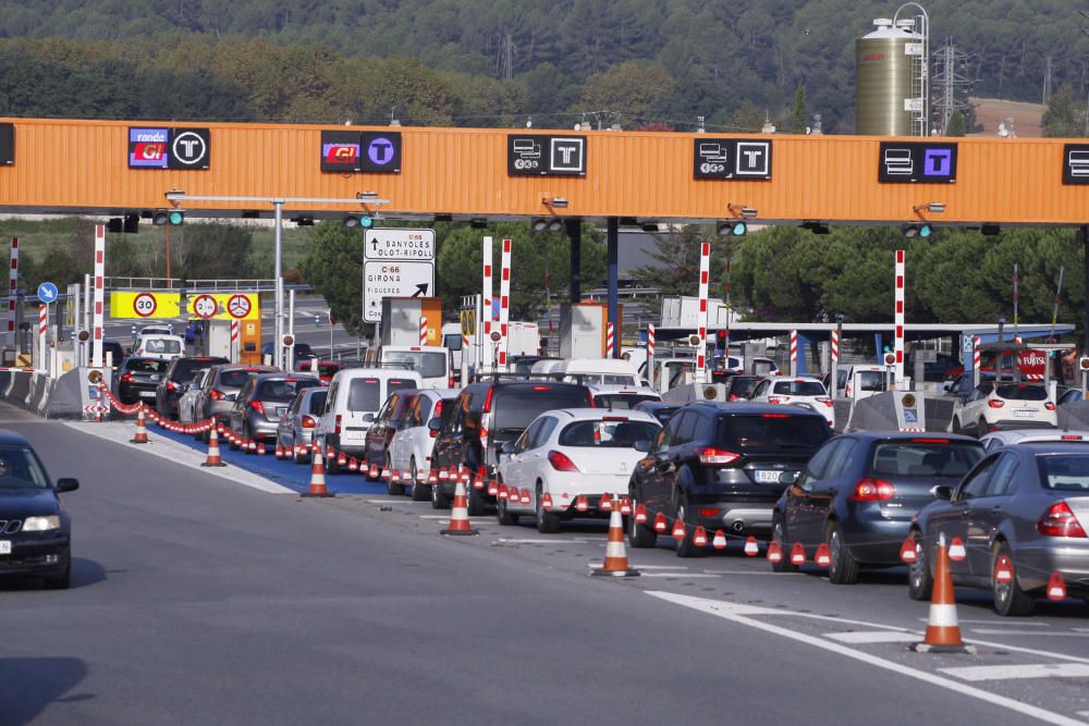 Cues a la C-66 i a l''autopista per unes obres a Sant Julià de Ramis