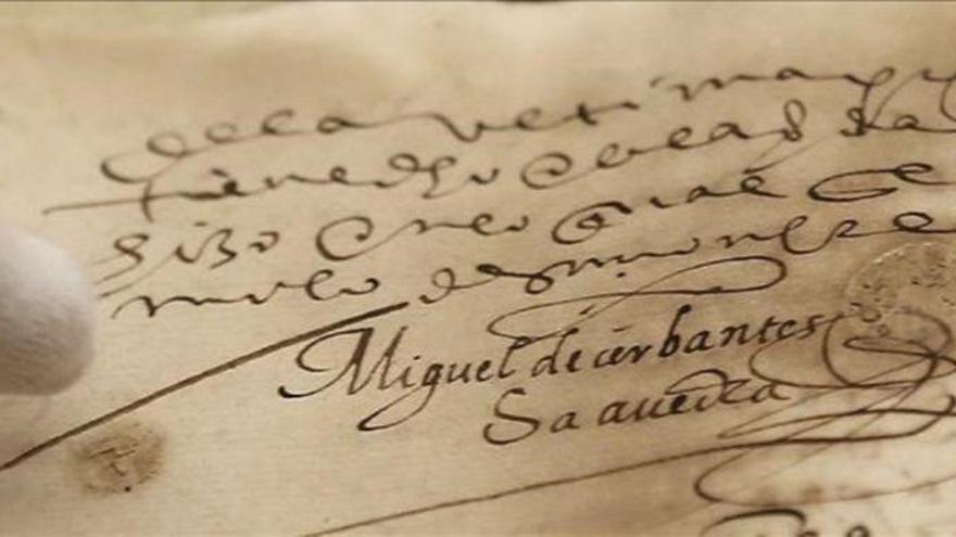 Así firmaba Miguel de cerbantes