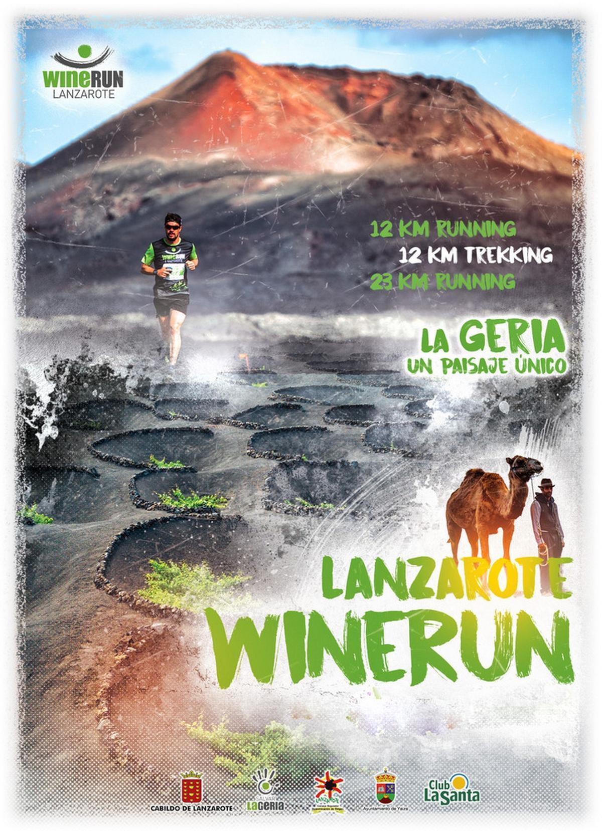 Cartel de la carrera 'Lanzarote Wine Run' 2024.