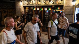 Un pub en las inmediaciones de la Rambla, en Barcelona.