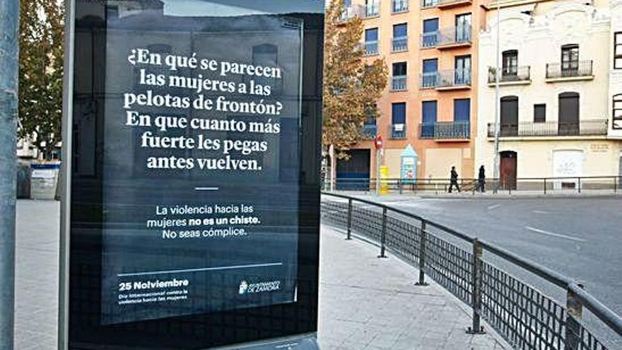 Campaña contra la violencia de género impulsada por el Ayuntamiento de Zamora.