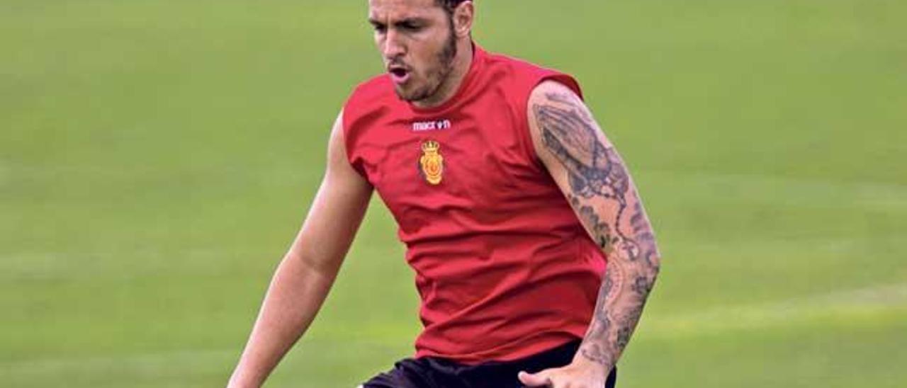 Luis Felippe Carioca, entrenando con el Mallorca el pasado verano.