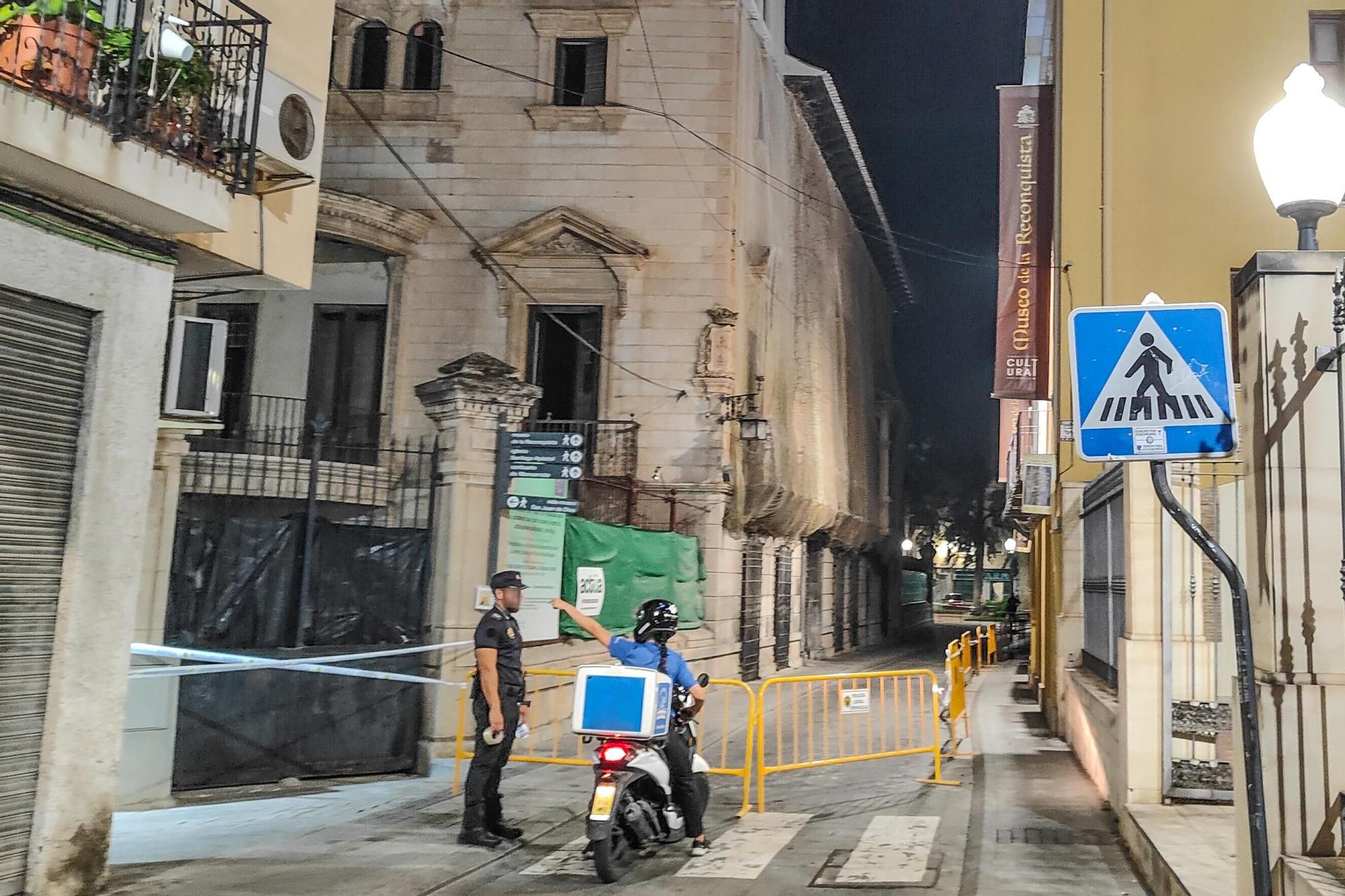 Cierre de calles por el riesgo de derrumbe del Palacio de Rubalcava
