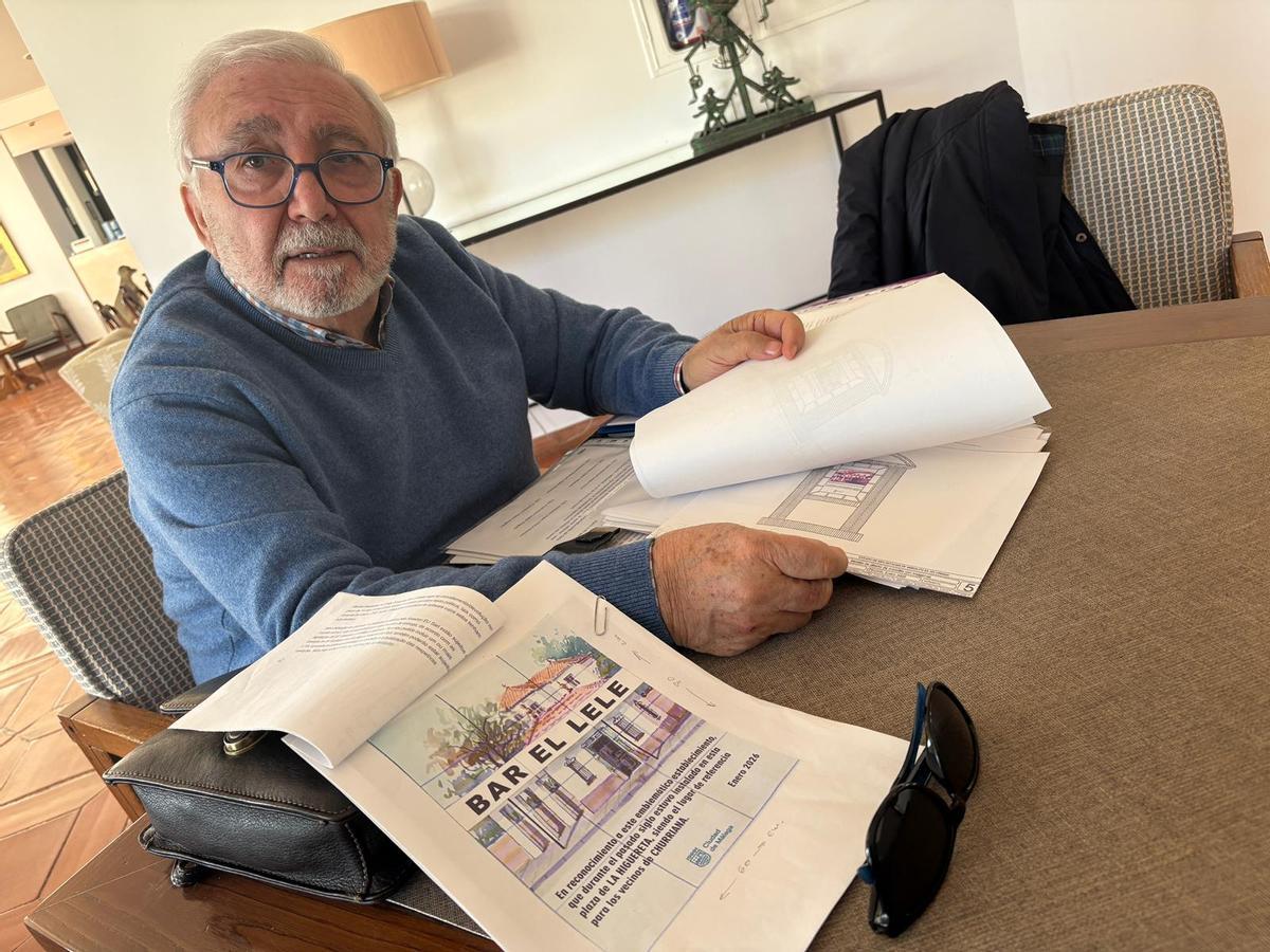 Juan Manuel López Chica, nieto de los fundadores y miembro del comité familiar que ha impulsado la iniciativa de homenajear el Bar ‘El Lele’.