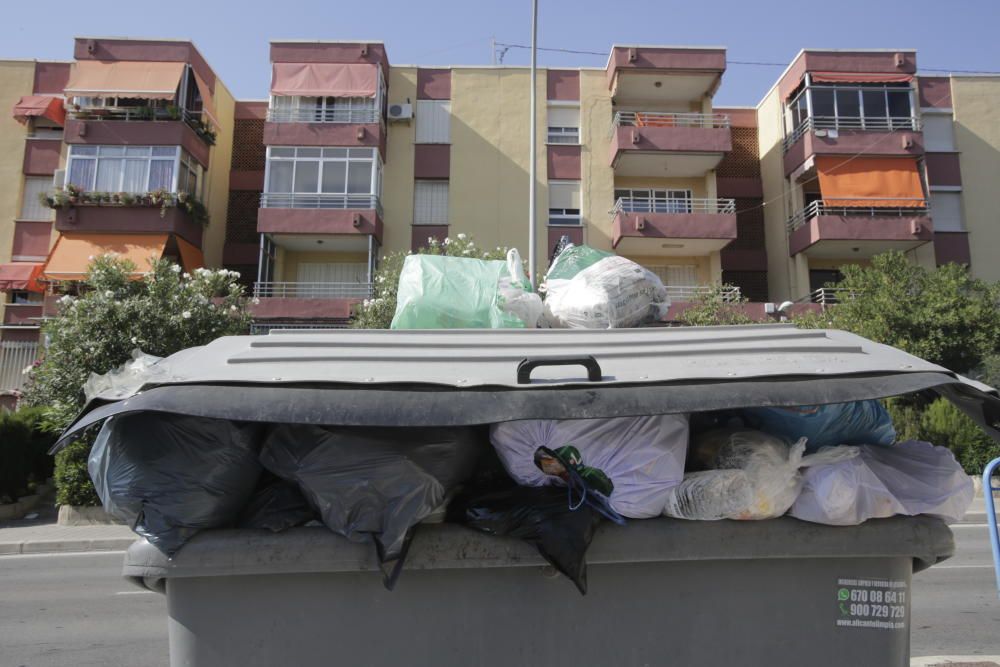 Basura en las calles de Alicante