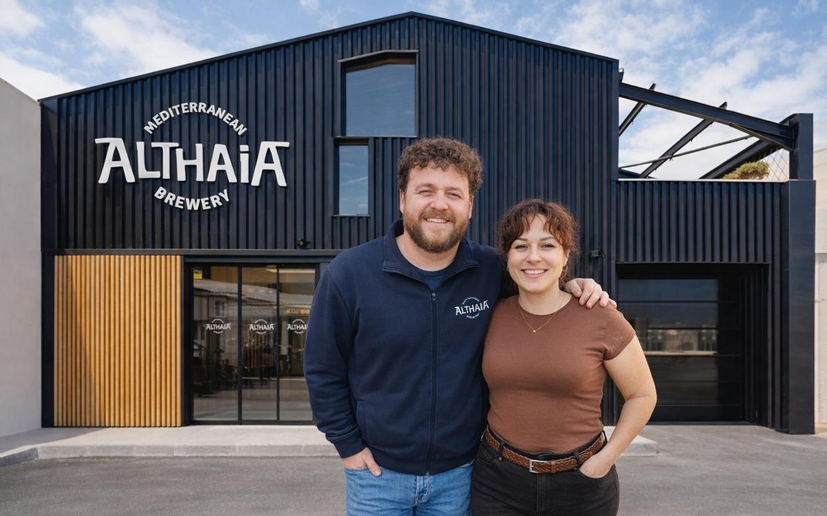 Jorge Sanchez y Mayte Pardo muestran su satisfaccion por el Solete de Repsol concedido a su empresa Cervezas Althaia