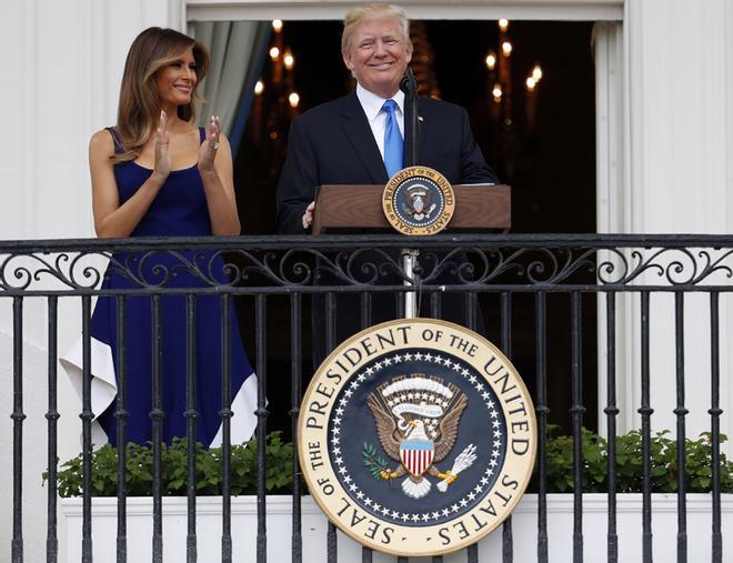 Melania y Donald Trump el 4 de julio