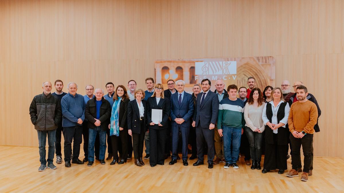 Representants de Patrimoni Nacional, Teatre Real, la Fsmcv i de bandes afectades per la ‘barrancada’.