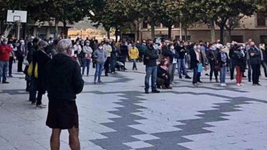 La concentració d&#039;ahir al vespre a la plaça del Camp de Solsona