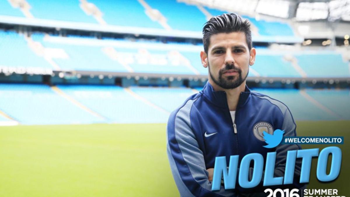Nolito jugará las próximas cuatro temporadas en el Manchester City