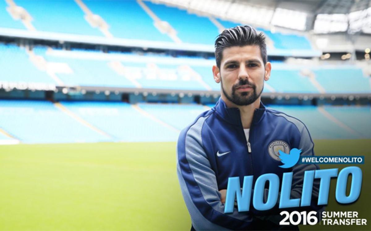 Nolito jugará las próximas cuatro temporadas en el Manchester City