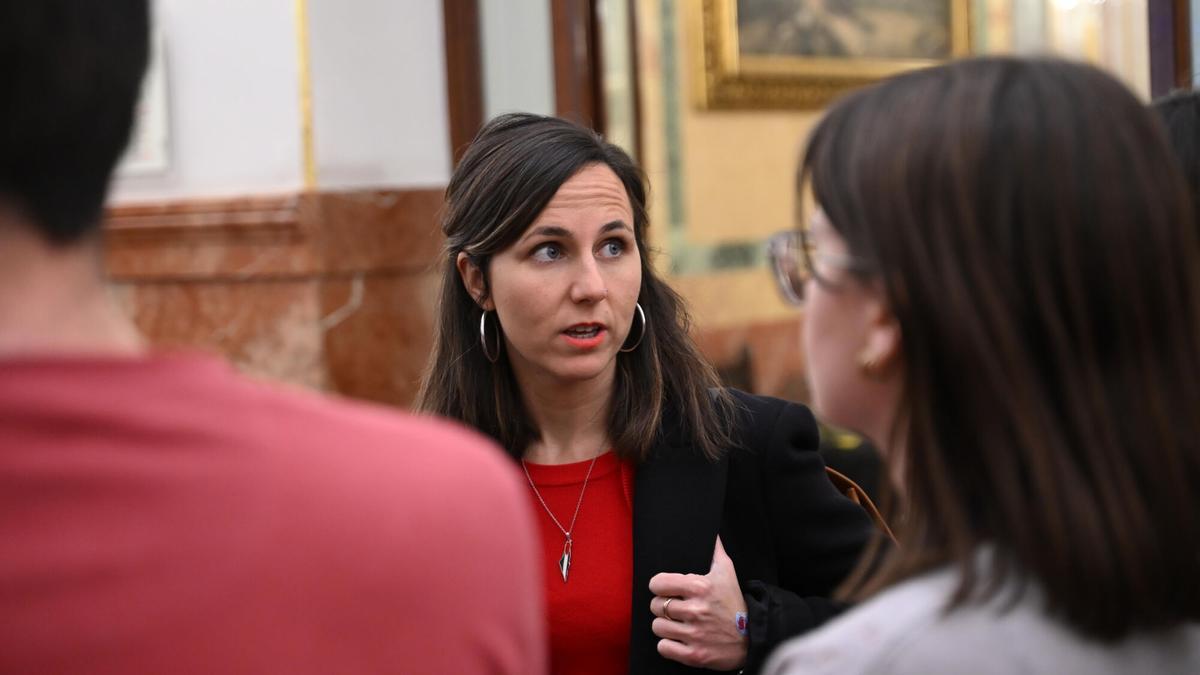 La líder de Podemos, Ione Belarra, en el Congreso de los Diputados este martes en Madrid.