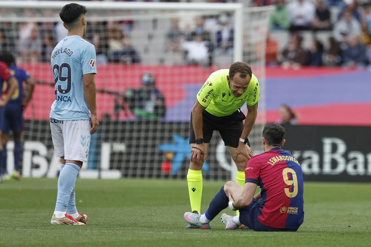 Lewandowski se lesionó en el FC Barcelona - Celta