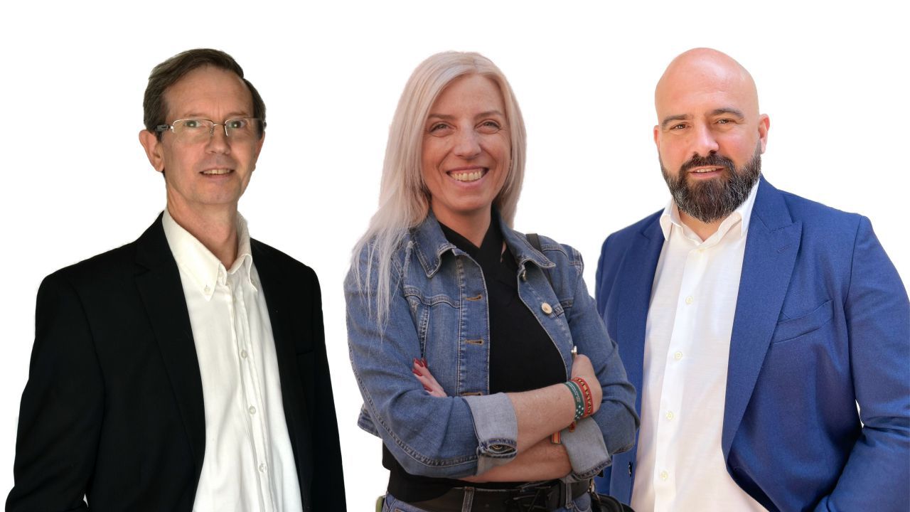 Los tres ediles de VOX, Carlos García, Mayte Peidro y David Abad