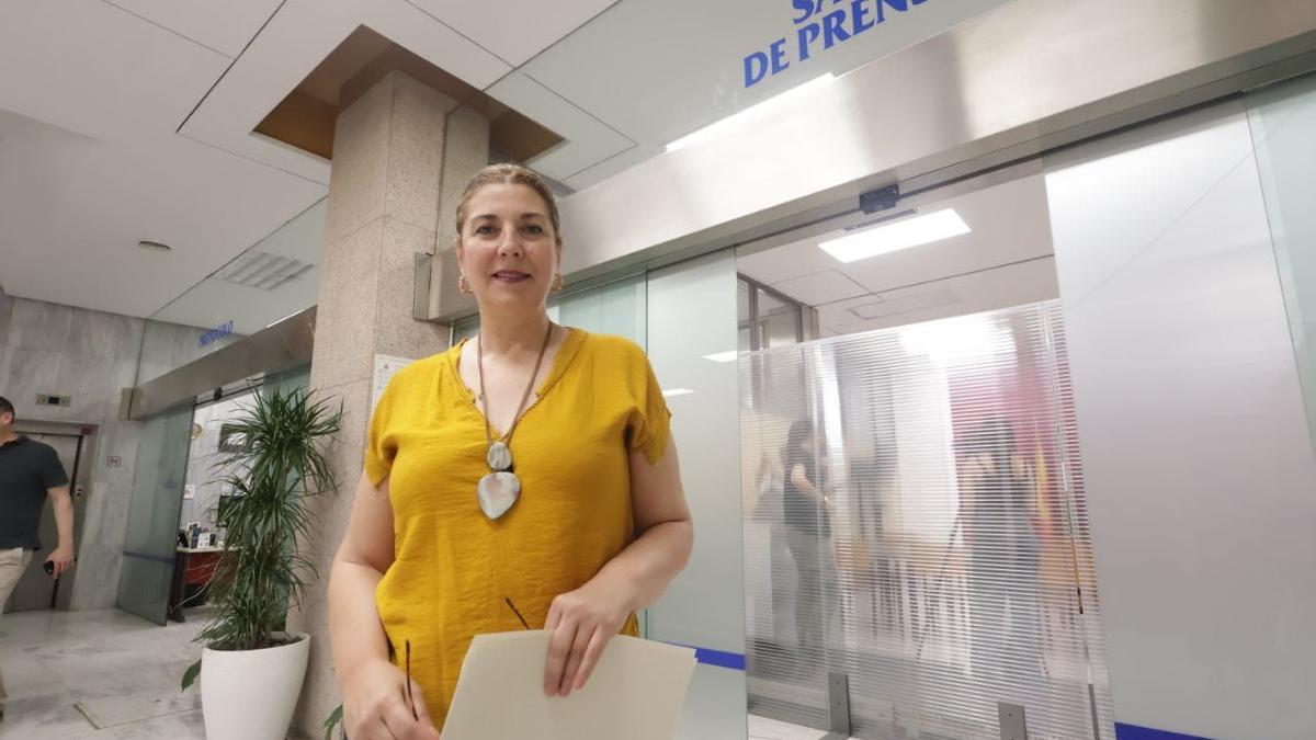Eva Contador, unos momentos antes de presentar la nueva convocatoria de subvenciones este martes.