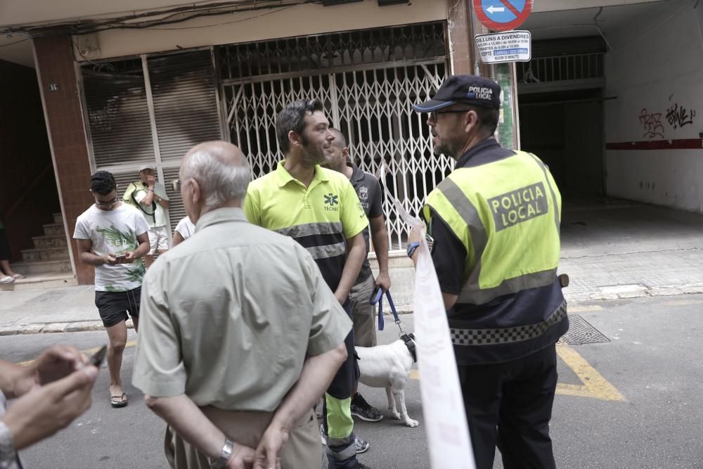 Incendio en la calle Andreu Feliu en Palma