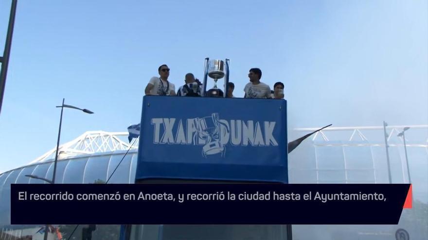 Así fue la rúa de la Real Sociedad para celebrar el título de la Copa del Rey