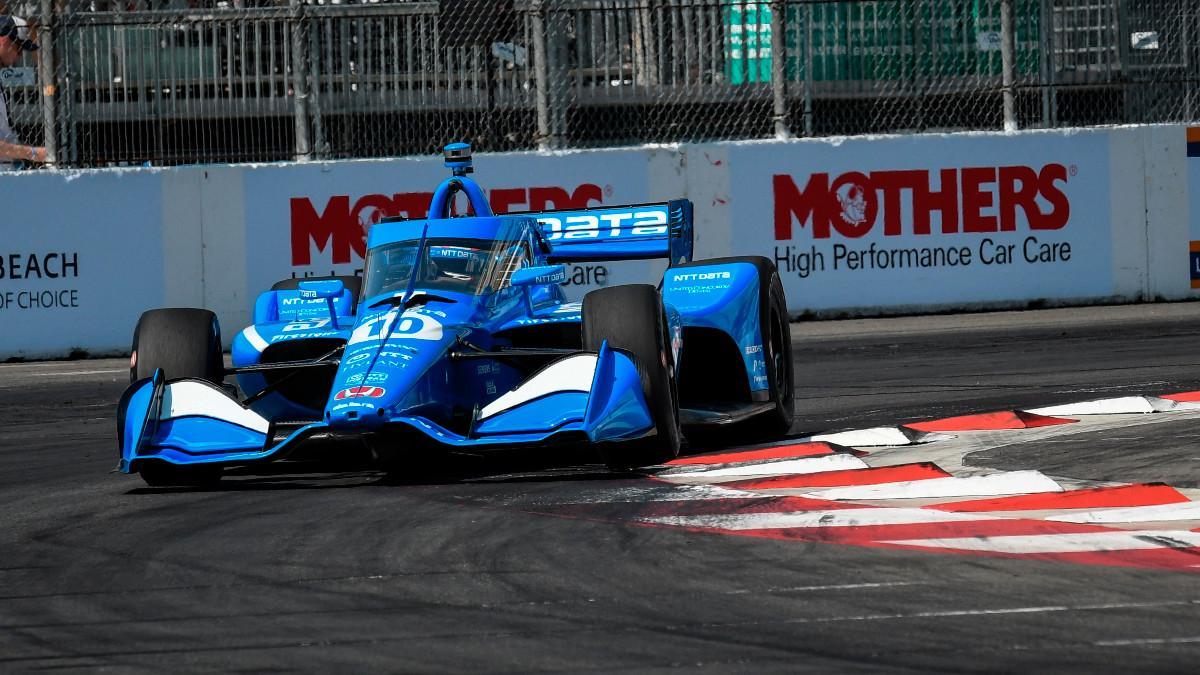 Álex Palou, durante la carrera en Long Beach