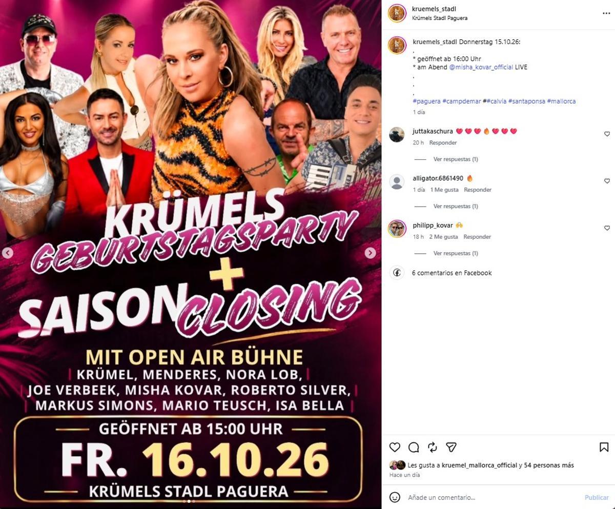 Am 16. Oktober findet jedes Jahr das Closing von Krümels Stadl statt. Die Gäste feiern dann zusammen mit "Krümel" in ihren Geburtstag rein.