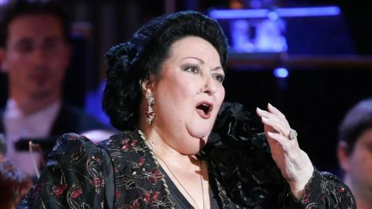 La soprano Montserrat Caballé durant un recital