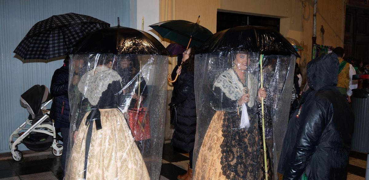 Imagen reciente de unas fiestas de la Magdalena pasadas por agua.