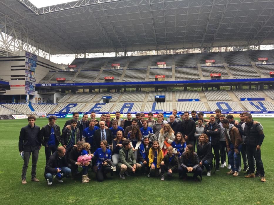 El Oviedo presenta su acuerdo de patrocinio con Interprotección en el Carlos Tartiere