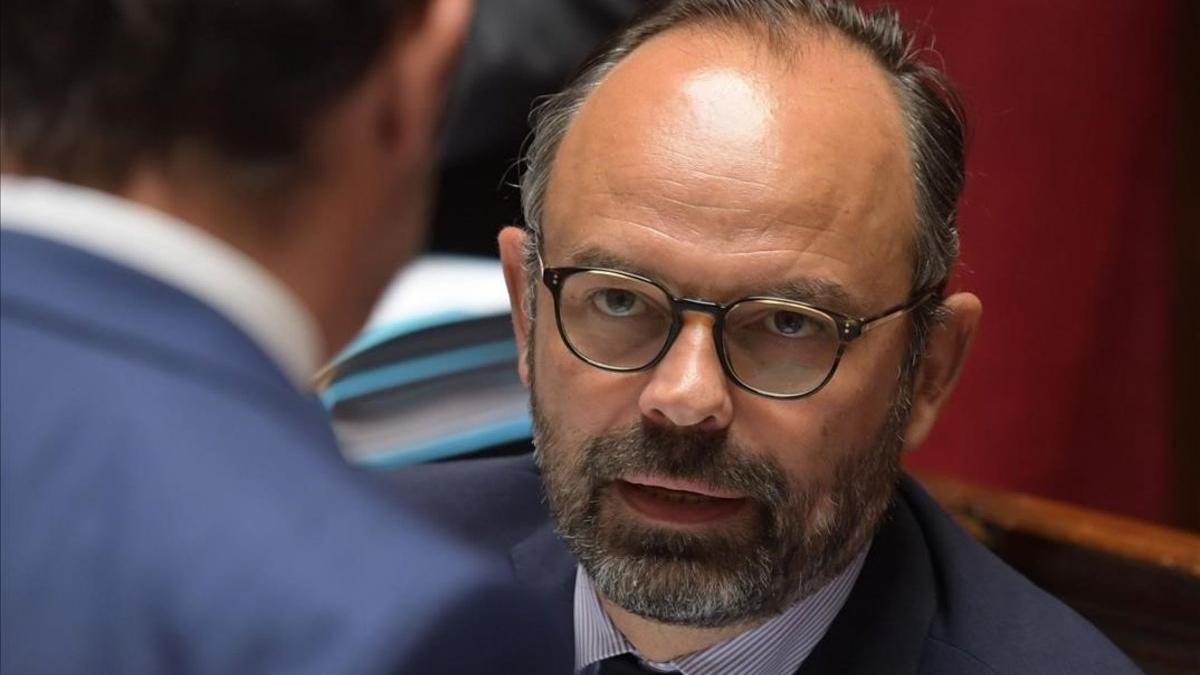 El primer ministro francés, Edouard Philippe, durante una sesión en la Asamblea Nacional, en París.