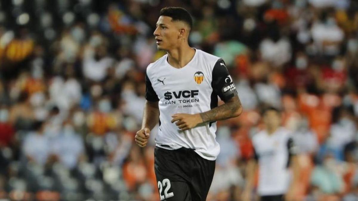 Marcos André, en Mestalla en su debut