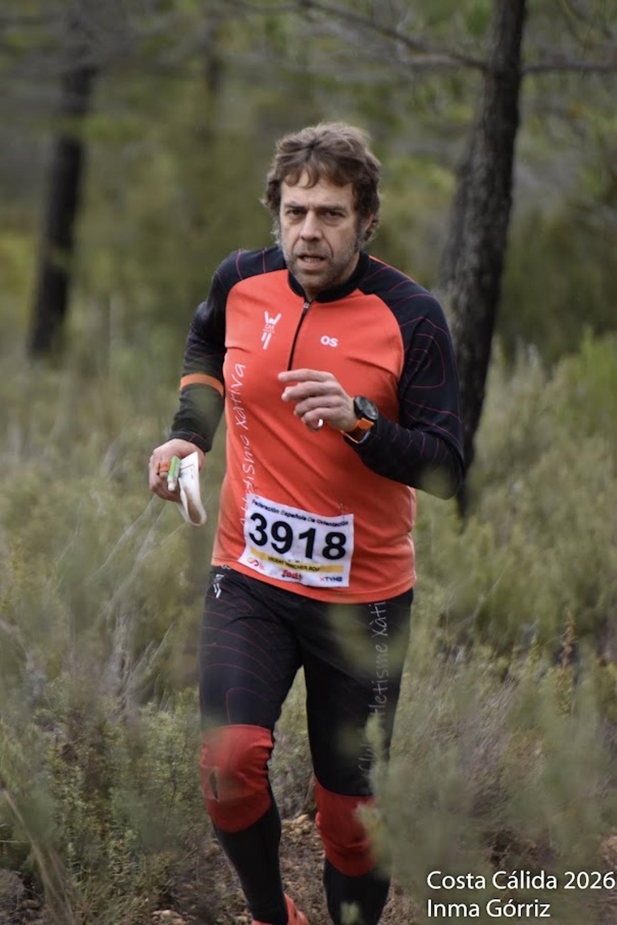 Vicent Vercher, del CAX Orientació, en la carrera de Murcia.