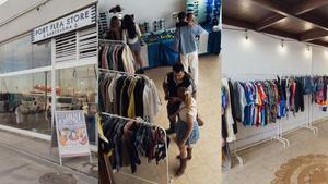 La tienda Port Flea Store, con perchas llenas de vintage en el Port Olímpic.