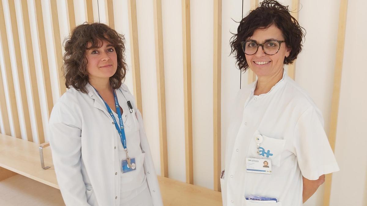 Núria Sala, cap del servei de Farmàcia d'Althaia, i Carme Vilardell, cap de la unitat d'Endocrinologia i Nutrició de la fundació