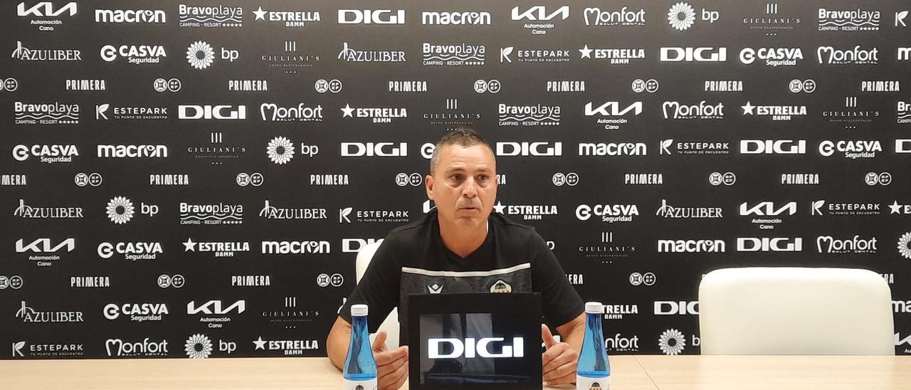 Sergi Escobar, en la sala de prensa del Estadio Castalia.