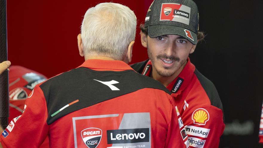 Bagnaia brilla con las Ducati dominando en la toma de contacto con Austria