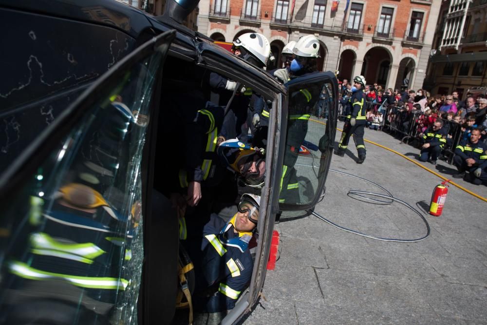 Simulacro de los Bomberos de Zamora