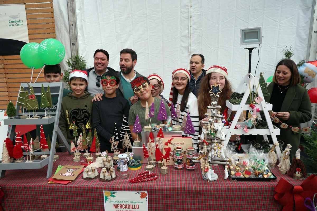 Escolares de Cambados también son protagonistas en la carpa.