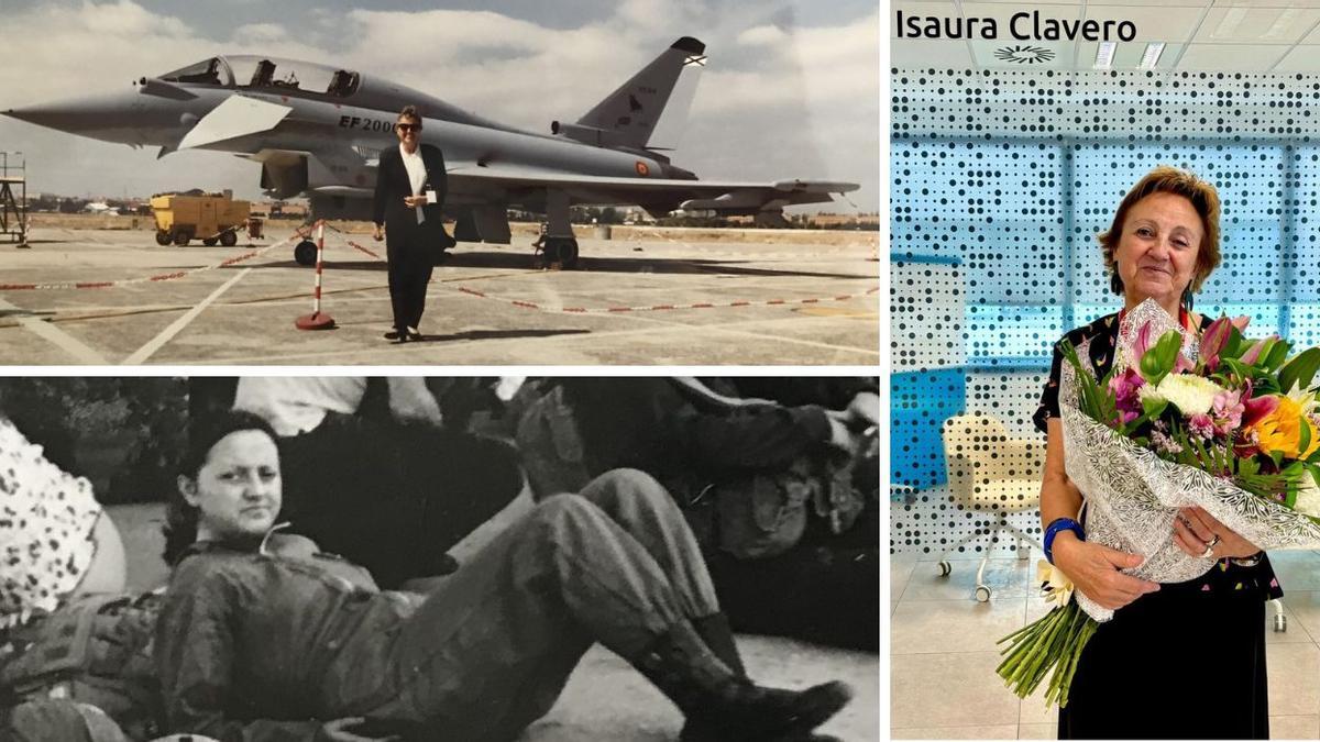 Isaura fue una de las ingenierias del Eurofighter; en sus años de estudio, practicó paracaidismo y sumó 51 saltos; hoy,  empieza a recibir pequeños reconocimientos como el de la empresa Capgemini, que ha puesto su nombre a la sala de reuniones de su sede en Getafe.