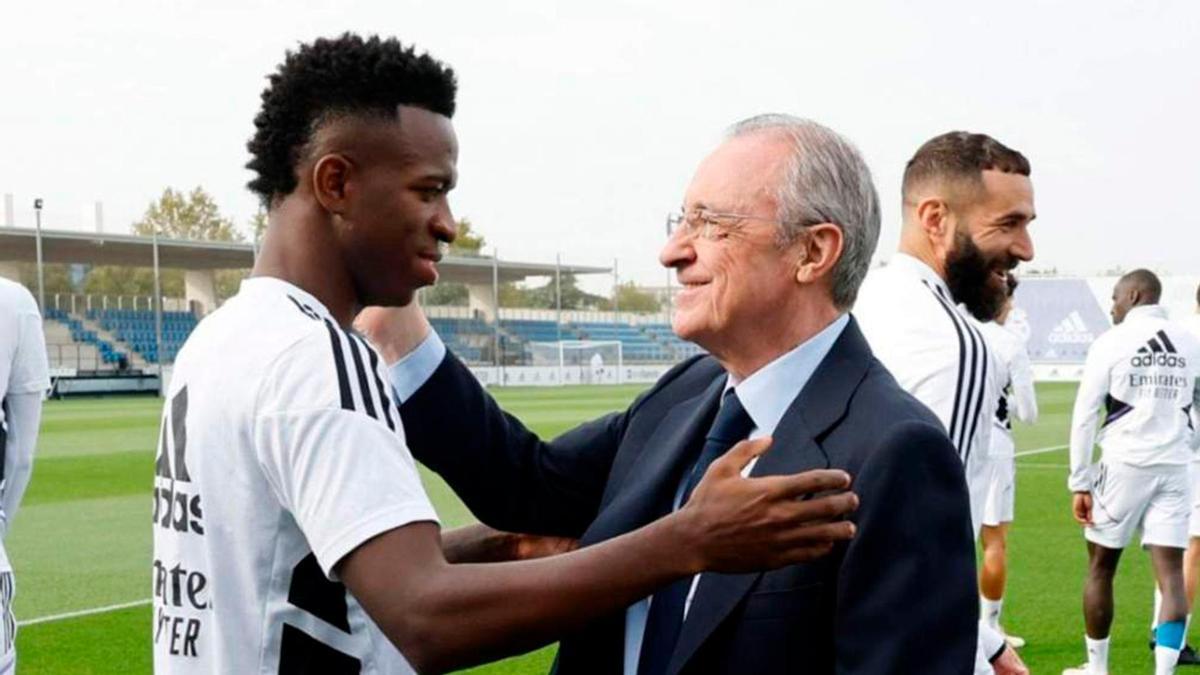 Vinícius Junior y Florentino Pérez