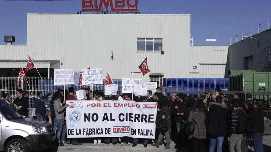 Imagen de una protesta de la plantilla de Bimbo.