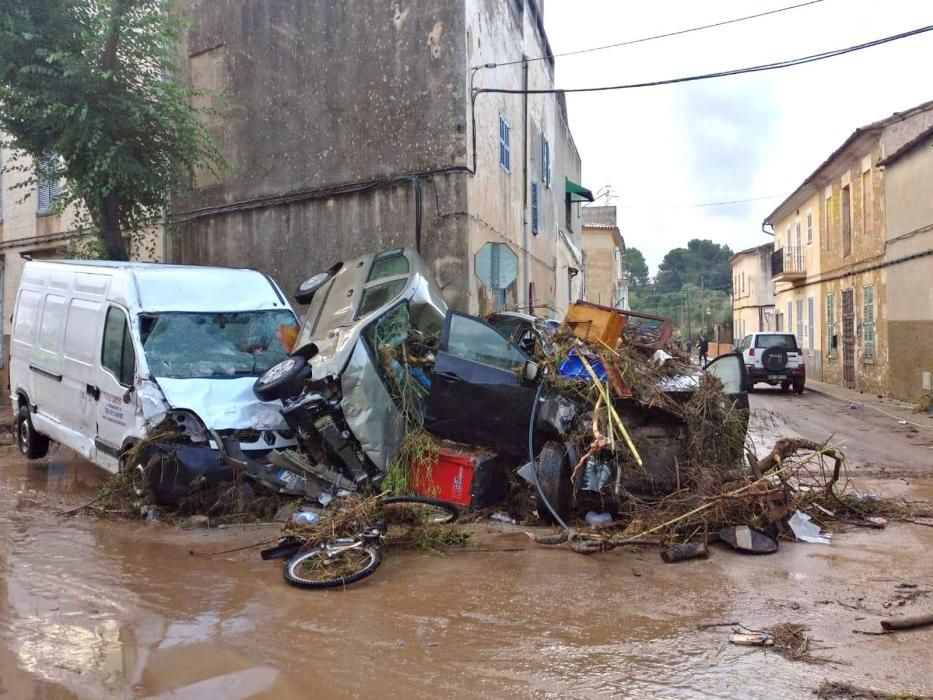 El día después de la inundación en Sant Llorenç.