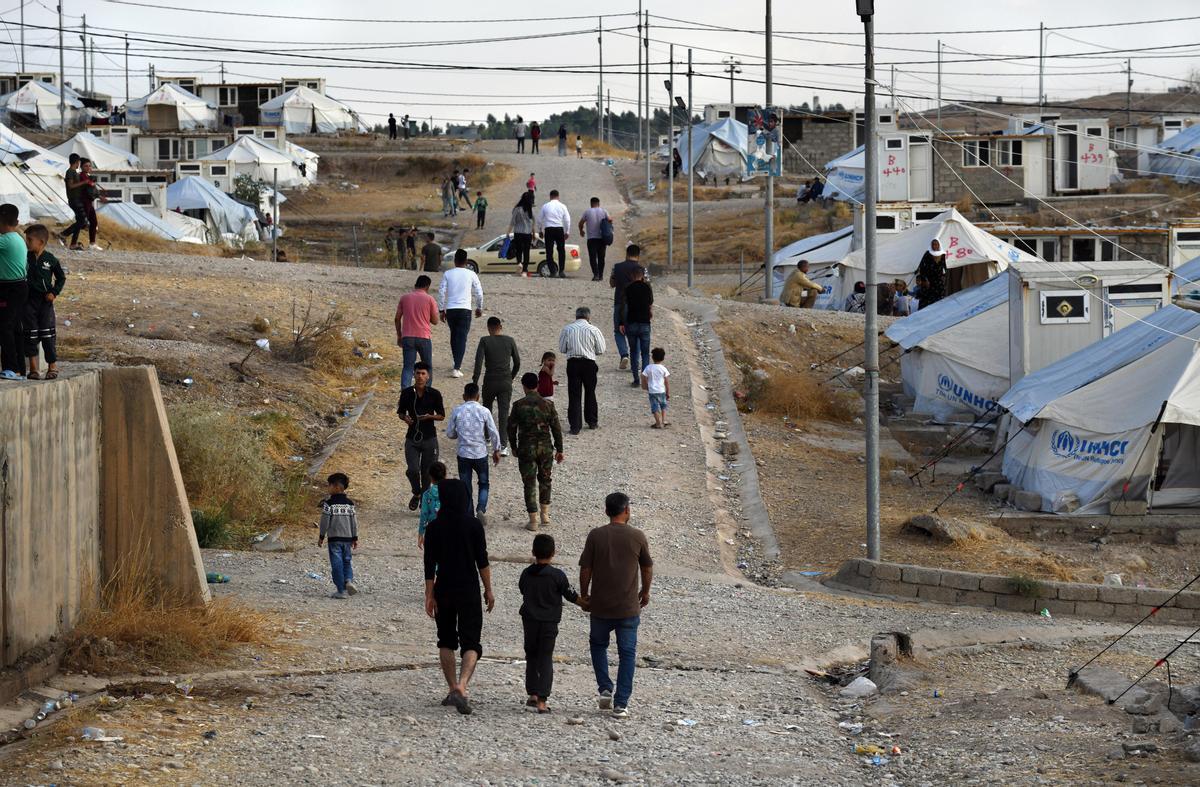 Refugiados kurdos en Irak, en octubre de 2019. Refugiados kurdos en Irak, en octubre de 2019.